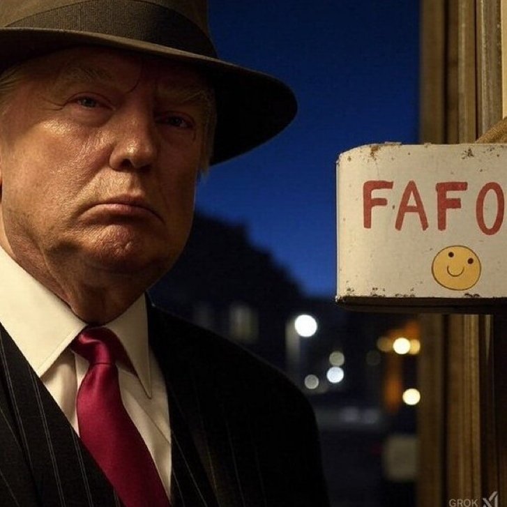 MarioNawfal's tweet photo. 🇺🇸🇨🇴WHAT HAPPENED WITH COLOMBIA? TL;DR: THEY FOUND OUT WHAT FAFO MEANS

Colombia threw some major shade by rejecting 2 U.S. military flights carrying deportees — but they picked the wrong day to play hardball! 

While Trump was casually hitting the links at his Doral club in Miami, he fired back with 25% tariffs, a travel ban on Colombian officials, visa sanctions, enhanced inspections of Colombian nationals and cargo, and full IEEPA financial sanctions.

Colombia's tune changed real quick, with officials suddenly offering up the presidential plane to help with deportations.

Trump's response? An AI photo of himself with a "FAFO" sign — and now we all know what that means! 

Source: @CollinRugg