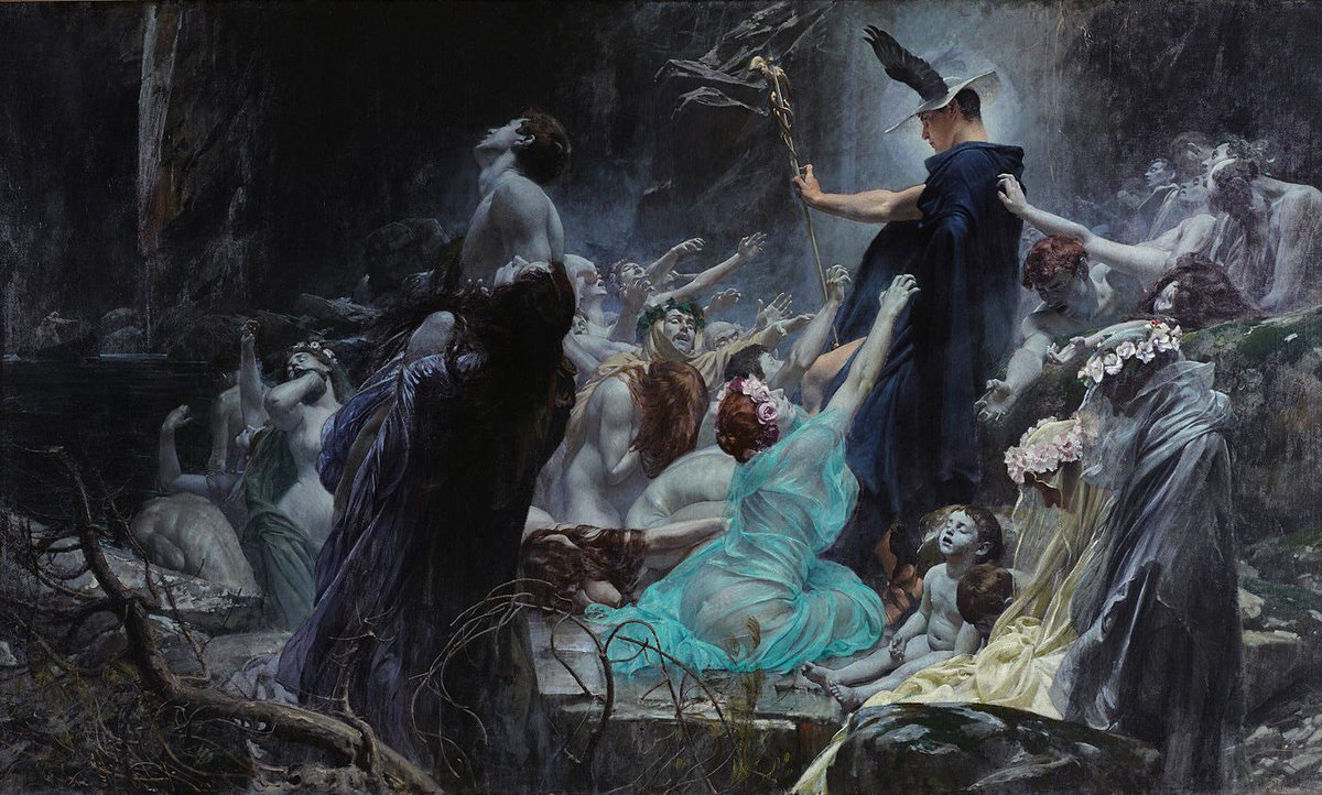 lucid_bug's tweet photo. Jayvik nation are you seeing what I’m seeing???? I know my next project.. 
.
.
. 
Souls on the Banks of the Acheron by Adolf Hirèmy-Hirschl https://t.co/TgICWsHnEa