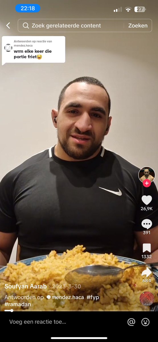 Kan niet wachten tot ik volgende maand weer elke dag een video van hem zie met ze veel te grote lepel en portie friet