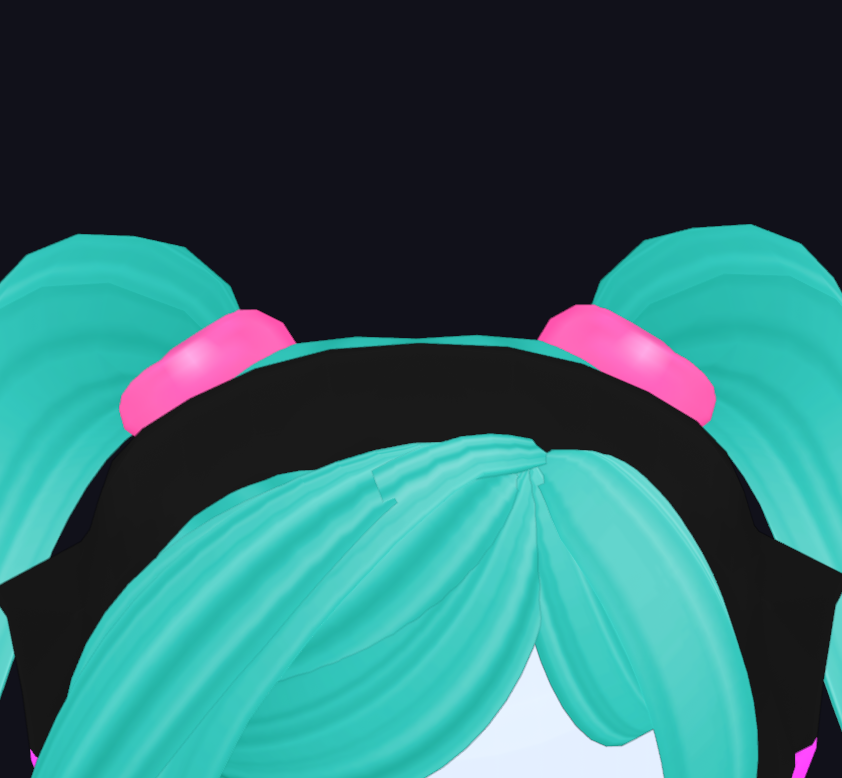 AndreaNaeko's tweet image. SPACE CHANNEL 39 HAIR!!!! This took me longer than I expected, &amp;lt;3.9K Tris. + Some close-ups too! #b3d #Blender #RobloxHair #初音ミク