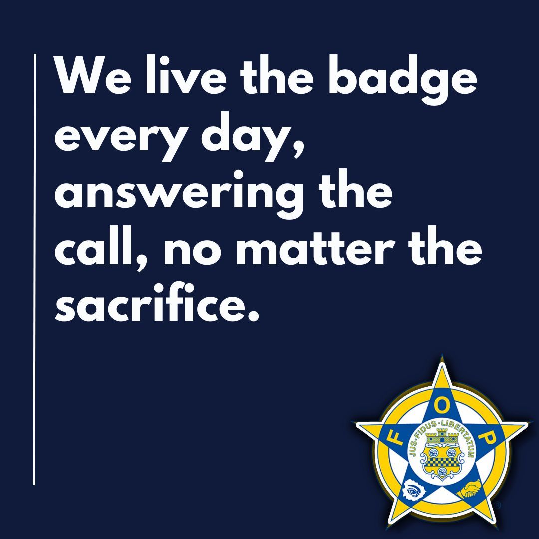 Every day is a new challenge, and we meet it with strength and resilience. #FOP #ServeWithPride #Sacrifice #NeverForget #Dedication #LawEnforcementLife