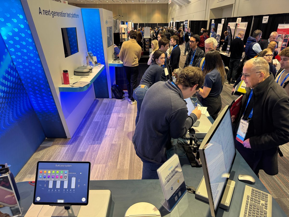 LiquidInstrmnts's tweet image. We're having fun at SPIE #BiOS. Join us today at booth 8652 to learn how reconfigurable instrumentation enables faster prototyping, lossless signal processing & dual-phase lock-in detection. We look forward to meeting you.
#SPIEBiOS #BiOS2025 #optics #photonics @PhotonicsWest