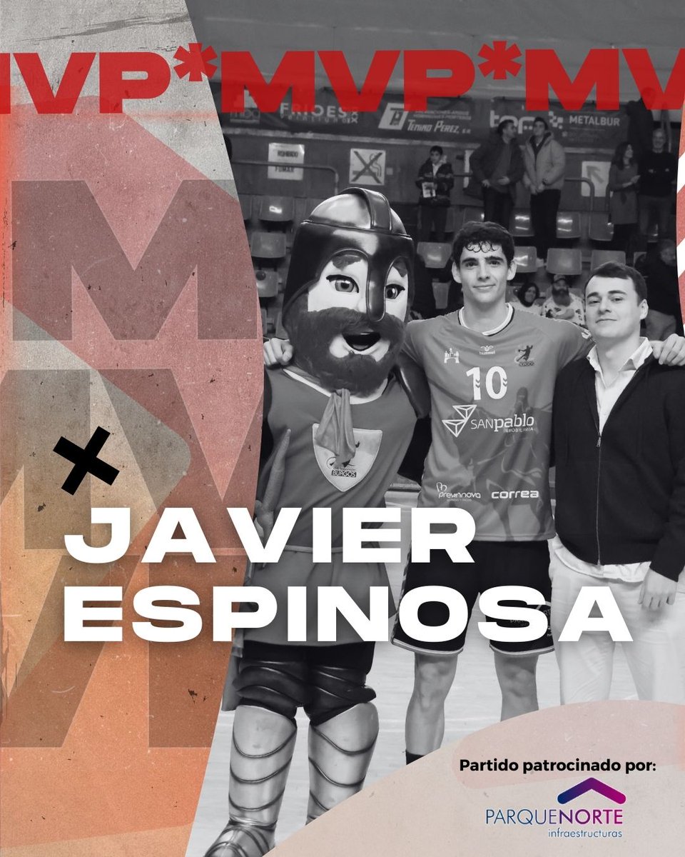➡️MVP del partido contra <a href="/bm_prointegrada/">Cajasol Sevilla BM Proin</a> :
🤾 Javier Espinosa (@javierespinosa_10)

🎁Patrocinado por Parque Norte Infraestructuras

#BalonmanoBurgos #Burgos #OrgulloCidiano #CidianosAU #SomosCidianos #FuerzaYHonor #liga #balonmano #burgos #deporte #temporada202425 #Cyl