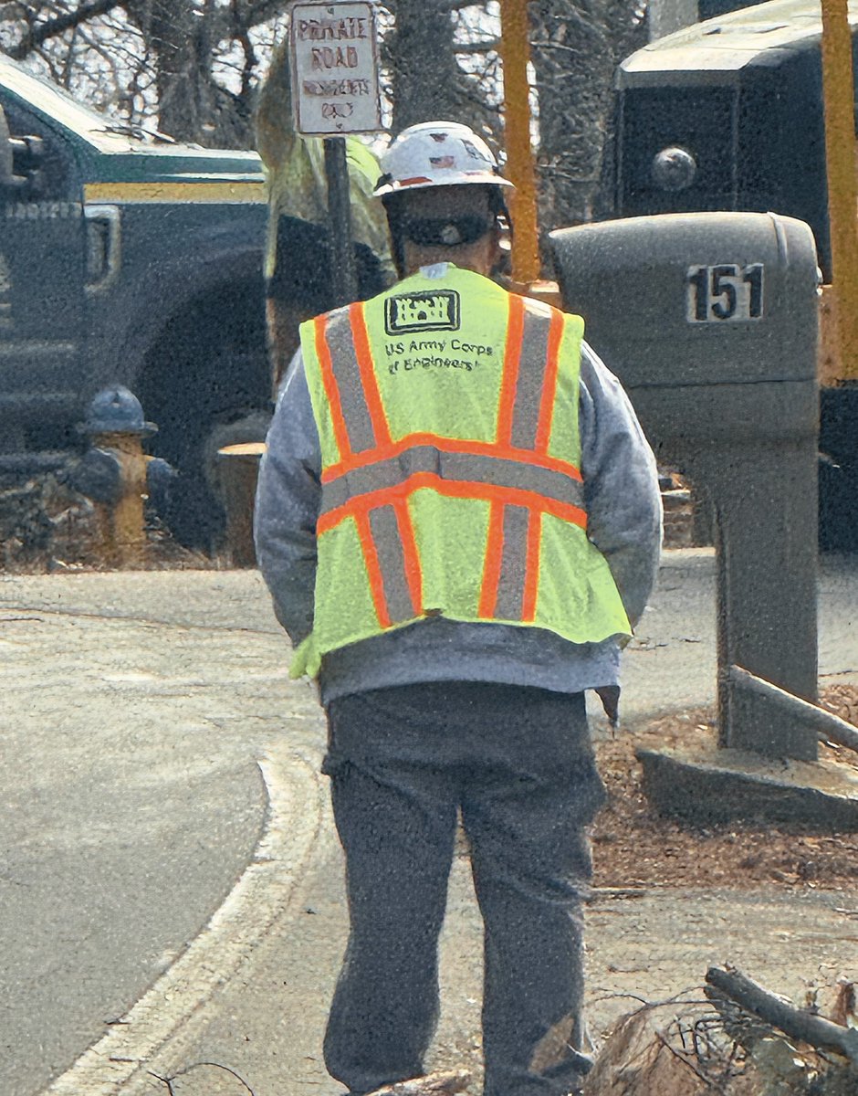 I have literally driven down this road every day for 4 months. 

I’ve never seen ANY work being done to fix it.

Today there are 2 tree-trimming trucks, 3 dump trucks, a bulldozer, and 2 Army Corps of Engineers.

TRUMP HAS KEPT HIS PROMISE TO WESTERN NORTH CAROLINA!!!!!