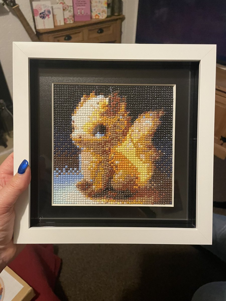 Most recent craft club saw us having a go at diamond art. An hour isn’t nearly long enough so the students took their projects home - one came back completed and look how fab it is in a frame!