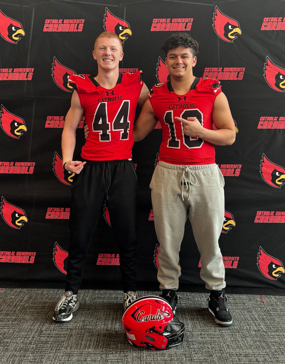 Piggybacking off of my guy <a href="/Adiel23_10/">Adiel Hernández</a> post – Thank you to <a href="/CoachMattyVogel/">Matt Vogel</a> &amp; <a href="/CoachMikeGut/">Mike Gutelius '92</a> for our <a href="/CatholicU_FB/">𝘾𝘼𝙏𝙃𝙊𝙇𝙄𝘾 𝙐 𝙁𝙊𝙊𝙏𝘽𝘼𝙇𝙇</a> Visit. And to all the Coaches &amp; Players who welcomed us.  <a href="/Coach_Beech42/">Brandon Beech🏈</a> <a href="/CoachKyleEgan/">Kyle Egan</a> <a href="/_noahmiller5/">Noah Miller</a> <a href="/BoWargel/">Bo Wargel</a> 

<a href="/OHSBearsFB/">Oakdale Football</a> <a href="/RecruitThe0/">Oakdale FB Recruiting</a>