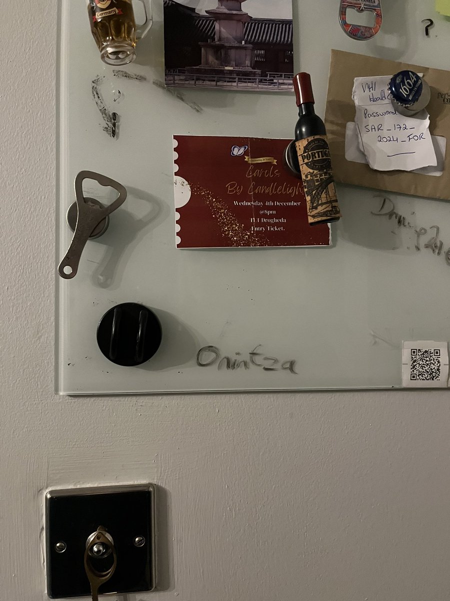 andwellbeok's tweet photo. my name on the board in my father in law's kitchen because he and his partner had trouble remembering how to pronounce it……. ❤️❤️❤️❤️❤️ https://t.co/dyRcDyyENq