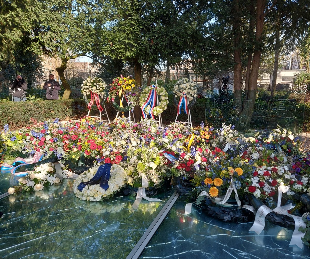 National Holocaust commemoration in Amsterdam today. As Chairman Dutch Aushwitz Committee stated ”holocaust did not start with gas chambers, it began with words, with normalisation of exclusion, with hateful rhetoric”.