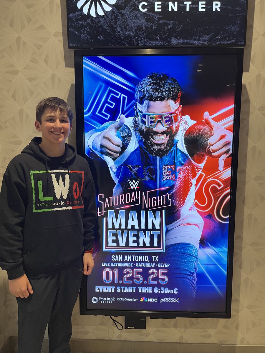 Jackson Sainz (@jsainz07) on Twitter photo Had a great time at WWE’s Saturday Night’s Main Event. Got to see great matches along with Jey Uso and The Heartbreak Kid Shawn Michaels. YEET! <a href="/WWE/">WWE</a> <a href="/WWEUsos/">The Usos</a> <a href="/ShawnMichaels/">Shawn Michaels</a> Had a great time at WWE’s Saturday Night’s Main Event. Got to see great matches along with Jey Uso and The Heartbreak Kid Shawn Michaels. YEET! <a href="/WWE/">WWE</a> <a href="/WWEUsos/">The Usos</a> <a href="/ShawnMichaels/">Shawn Michaels</a>