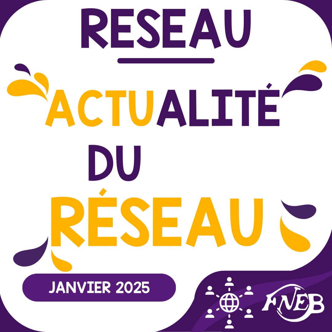 FNEBmono's tweet image. [🌐 RÉSEAU – ACTUALITÉ JANVIER 📰 ]

Aujourd’hui on vous propose un petit point actualité des événements passés et futurs du réseau. Bon visionnage ! 
[1/12]
—
#fnebmono #information #reseau #évènement #actualité #janvier2025