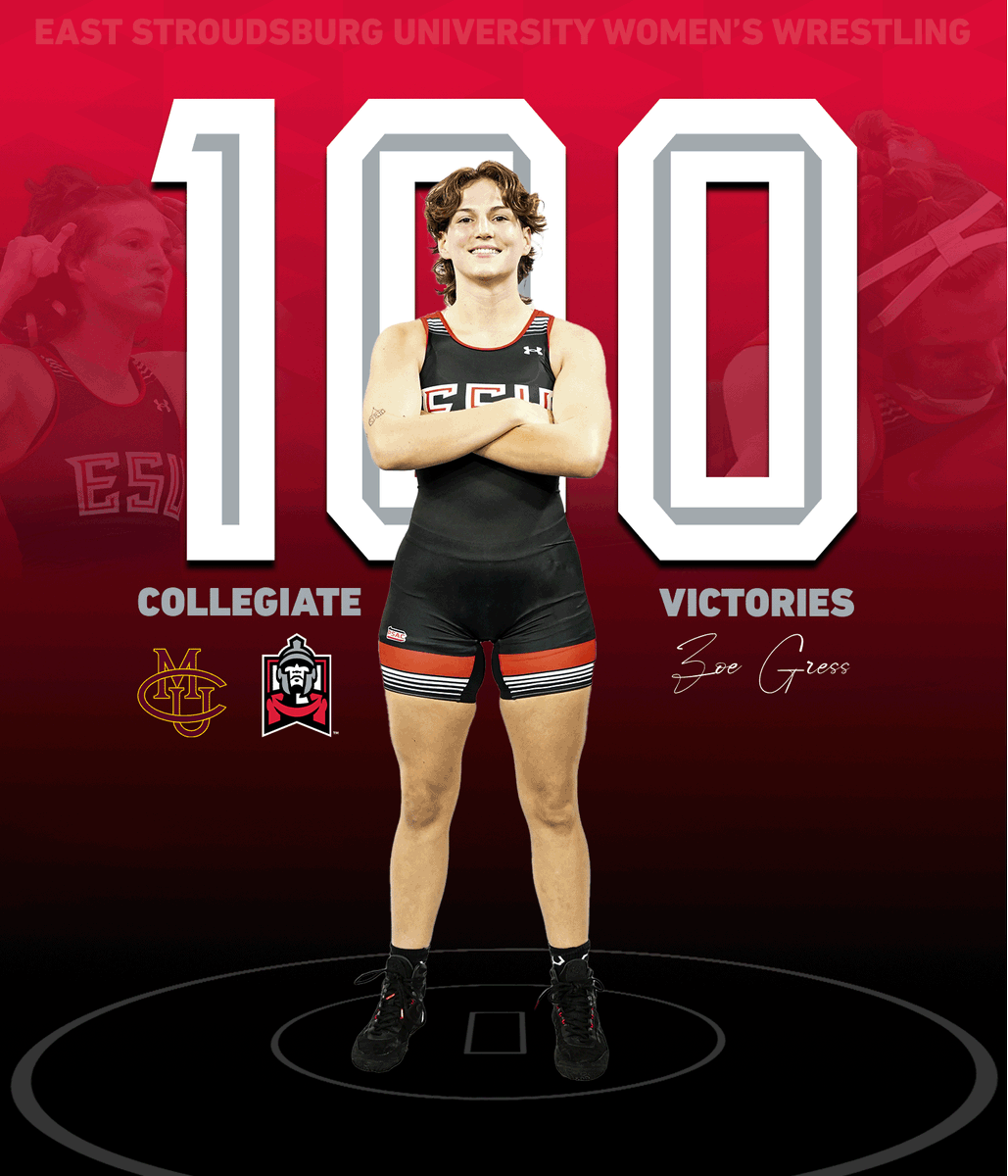 ESUWarriors's tweet photo. 💯

Congrats to ESU’s Zoe Gress on reaching 100 career victories today at Koehler Fieldhouse!

@ESUWrestling x  #WhereWarriorsBelong
