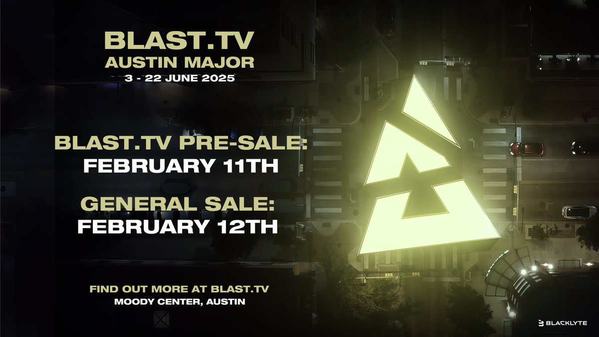 BLASTtv's tweet image. PRE-SALE: February 11th
GENERAL SALE: February 12th

Sign up to BLAST tv to join the pre-sale and grab your tickets to the first @CounterStrike 2 Major in the USA! 🇺🇸

👉 blast.tv/cs/news/blastt…