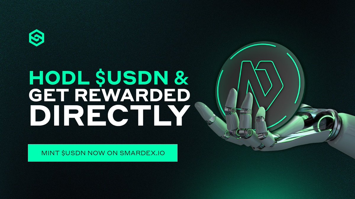 SmarDex's tweet image. Did you know?

Holding $USDN tokens yields directly in your wallet, no KYC, whitelist, or staking required.

Just hold it. ANYWHERE.

Mint now on SMARDEX.io/usdn/vault or swap to USDN.