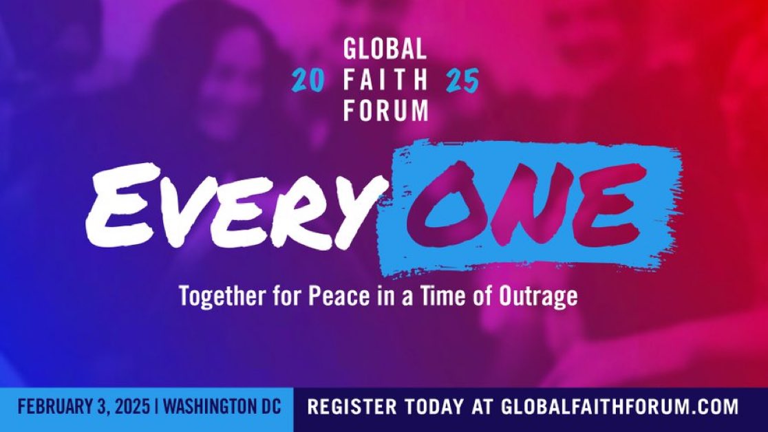 multifaithforum's tweet photo. 🚨One Week Away 🚨

Global Faith Forum 2025 will be held in Washington DC on February 3, 2025. Registration is still open! 

➡️https://t.co/M9mhp3Hbxu https://t.co/ETlWJj9wPi
