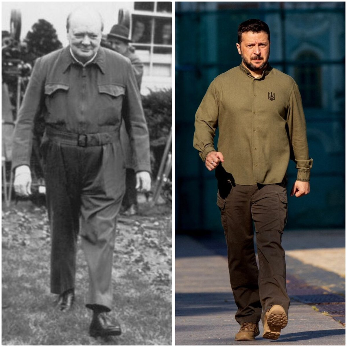 lana_s2022's tweet photo. Churchill : « Give us the tools, and we will finish the job. »
Zelensky : « I need ammunition, not a ride. »

Deux époques, deux guerres, deux personnes, un même esprit indomptable. https://t.co/ad0n7eqVJu