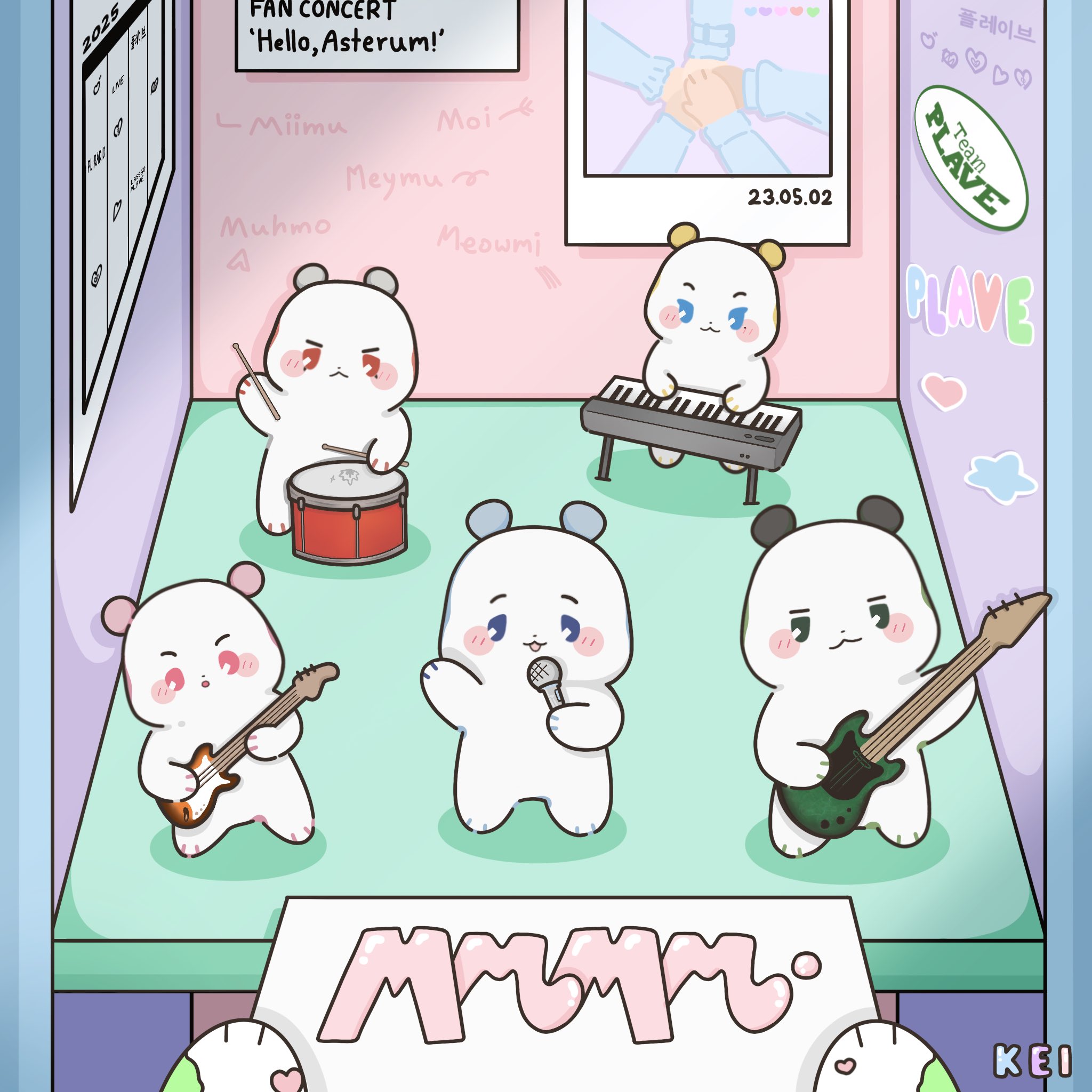 PLAVE HAPPY PLAVE DAY MMMM バンビ MIIMU PLAVE - [HAPPY PLAVE DAY] MMMM PLUSH FIGURE – kpopalbums.com