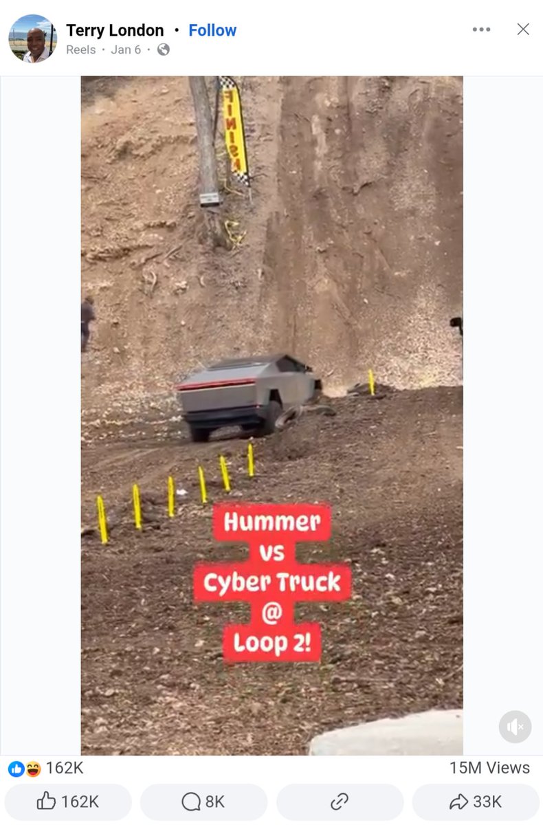 wmorrill3's tweet photo. Off-road driving often comes down to driver skill and confidence even when the vehicle is capable. Here is the successful attempt that was cropped out of the viral video that shows the Cybertruck failing to make it to the top. https://t.co/07ACg4L7su