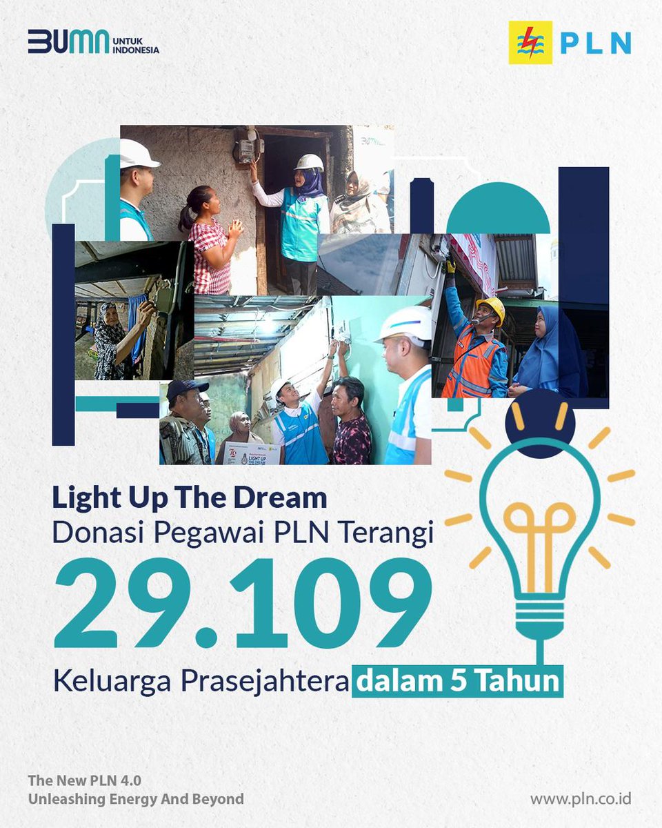 heyking_xone's tweet photo. PLN hadir melalui donasi pegawai untuk meringankan beban penyambungan listrik
#PLNuntukIndonesia https://t.co/F9O4kdVF8u