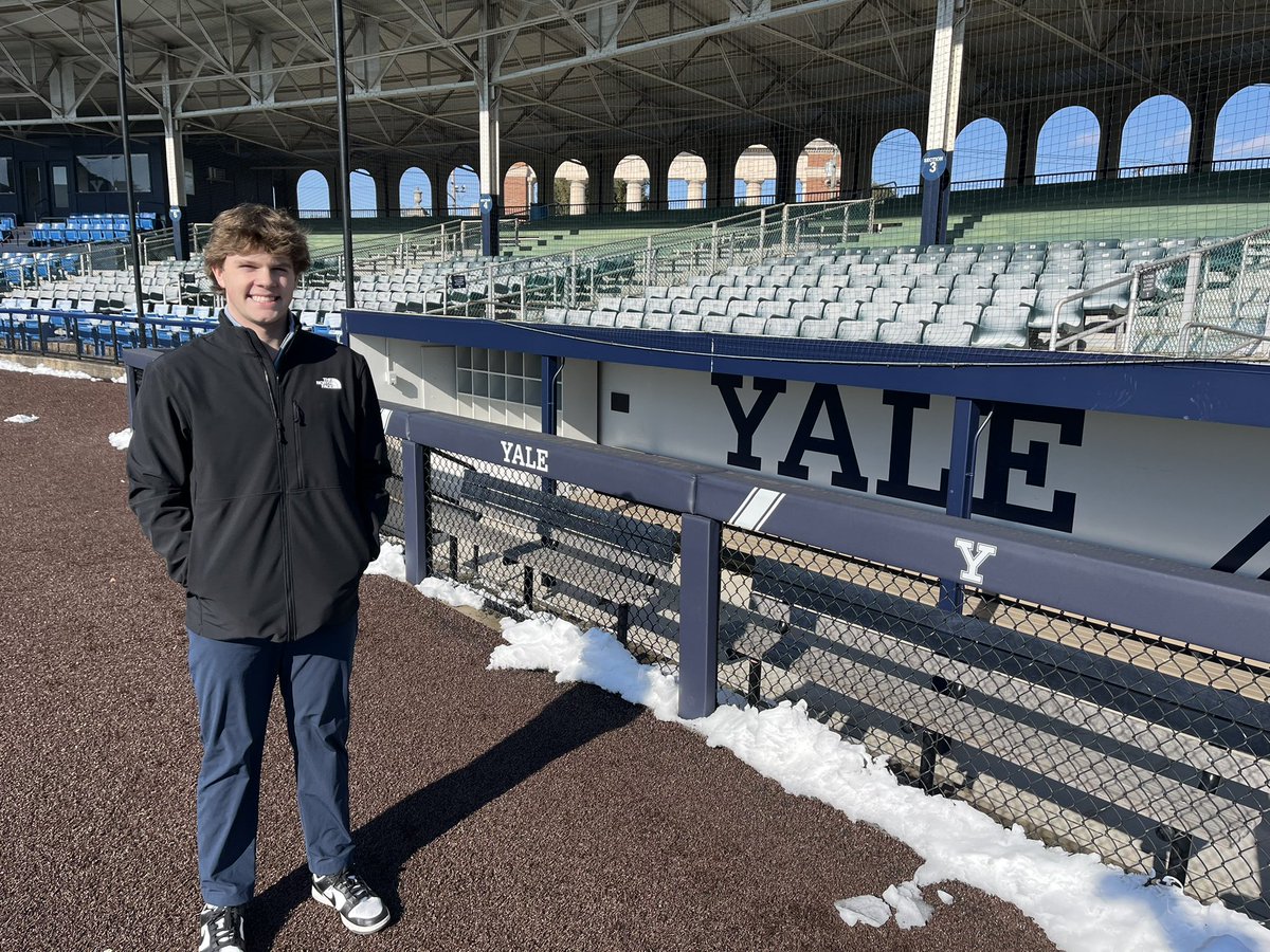 KadenJominy2026's tweet photo. Thank you @CWoj18 and @brianhamm2 for hosting a great camp. I visited @YaleBaseball and had a blast meeting the coaches, pitching, and touring the beautiful campus. I walked away incredibly excited about Yale Baseball! https://t.co/4O26493cdK
