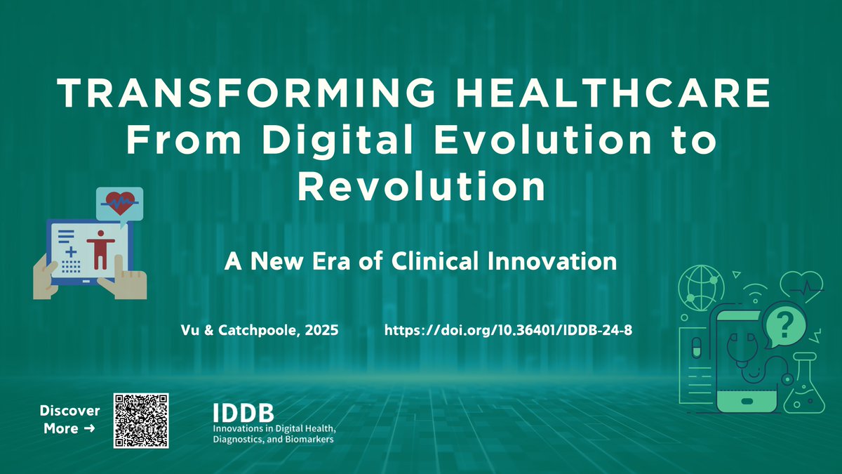 ❓ What's the biggest challenge in healthcare's digital transformation? 

New report by Vu &amp; Catchpoole reveals key insights from Brisbane's Healthcare Conference.

🔗 doi.org/10.36401/IDDB-…

#DigitalHealth #FutureOfHealthcare #MedTech #IDDB
