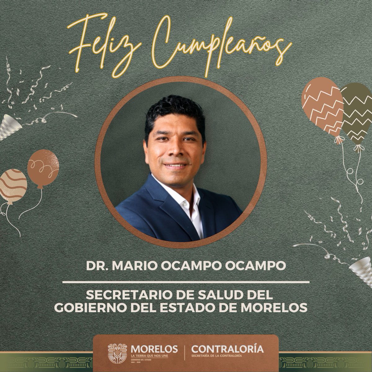 ¡Feliz cumpleaños Mario Ocampo, secretario de Salud en Morelos! 🎉

Mis mejores deseos hoy y siempre. Te mando un enorme abrazo 🤗