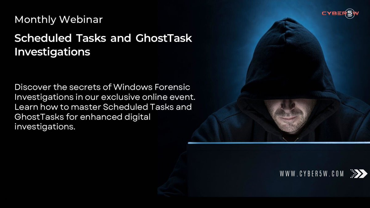 binaryz0ne's tweet image. Scheduled Tasks and GhostTask Investigations | #ShadowMe Webinar recording... Special thanks to @maryst33d for joining me... The recording can be found below. #DFIR #Investigations

youtube.com/watch?v=Xhez1p…