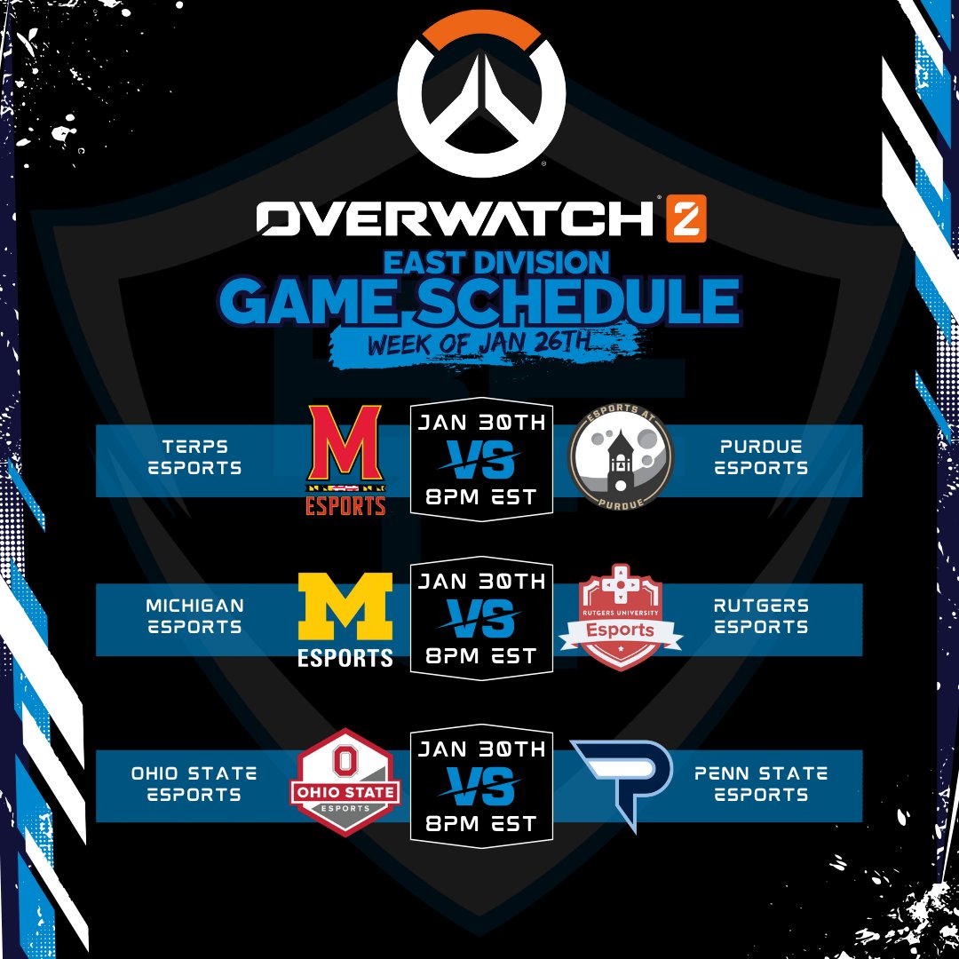 BigEsportsConf's tweet photo. We are so back! 😎

B1G Esports Competition for the Winter 2025 Season kicks off this week with some tough competition across Overwatch and Smash Ultimate!

Who do you have jumping to 1-0 to start their season? 👀 https://t.co/82NHLIAGP1
