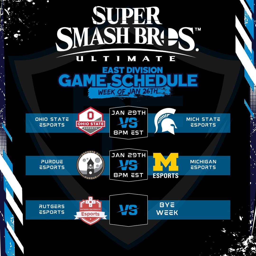 BigEsportsConf's tweet photo. We are so back! 😎

B1G Esports Competition for the Winter 2025 Season kicks off this week with some tough competition across Overwatch and Smash Ultimate!

Who do you have jumping to 1-0 to start their season? 👀 https://t.co/82NHLIAGP1