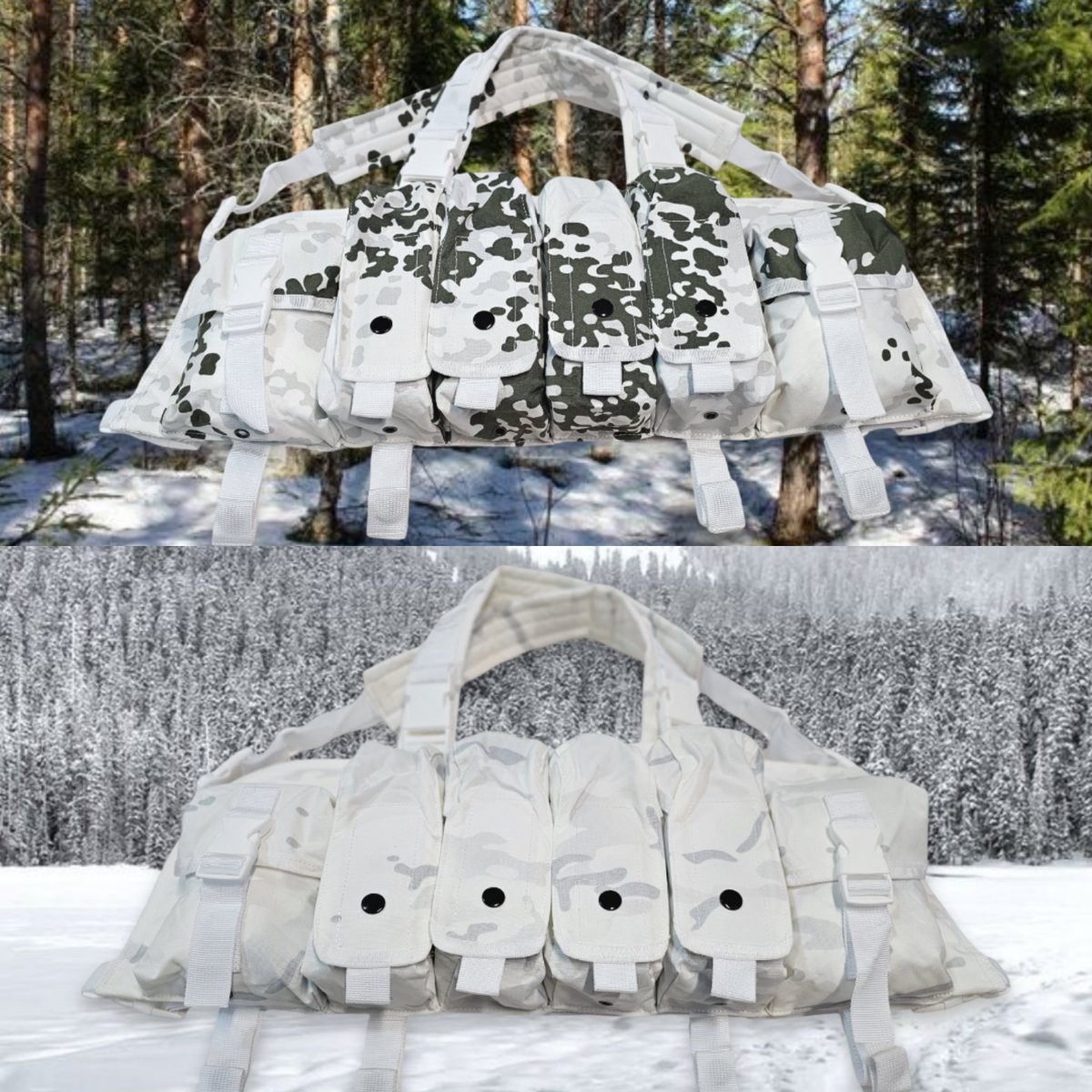0241T79631's tweet photo. Flektarn Winter and Multicam Alpine Camouflage Simple Chest Rigs available at https://t.co/2QcMVV9qKo 

Quality meets affordability!

Designed for the military professional, priced for anyone. Our Tactical Chest Rig offers unmatched comfort and support. Constructed with quality materials, this rig features adjustable straps for a secure fit and additional padding for extended wear.

Crafted from quality 500D Camouflage material, this chest rig is engineered to endure the rigors of military use in austere environments.

Features:
12 x M4/M16 USGI magazines or 8 AK style 
2 utility pouches 
Map pocket