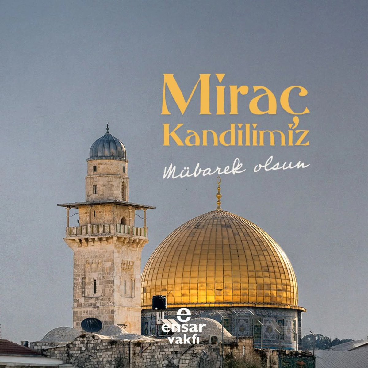 EnsarLapseki's tweet photo. "Kendisine âyetlerimizden bir kısmını gösterelim diye kulunu (Muhammed’i) bir gece Mescid-i Haram’dan çevresini bereketlendirdiğimiz Mescid-i Aksa’ya götüren Allah’ın şanı yücedir. Hiç şüphesiz O, hakkıyla işitendir, hakkıyla görendir."
Miraç kandilimiz mübarek olsun🌙 https://t.co/ZBWJyNmDsr