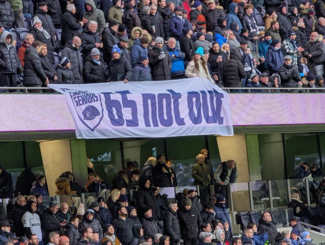 SaveOurSenior66's tweet image. Heartening to see a strong banner game at Tottenham this afternoon. Whether it’s protesting the decision to axe senior concessions or protesting at the people responsible for that decision, fans should always remember they have a collective voice. 

#StopExploitingLoyalty #THFC