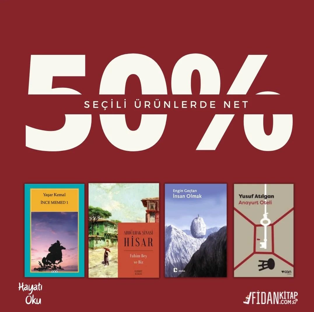 📕 Çok sevilen kitaplarda net %50 indirim sizleri bekliyor.
Türk edebiyatı, dünya edebiyatı, eğitim kitapları ve çocuk kitapları gibi farklı alanlarda yüzlerce kitabı incelemek ve satın almak için
👇🏻
fidankitap.com