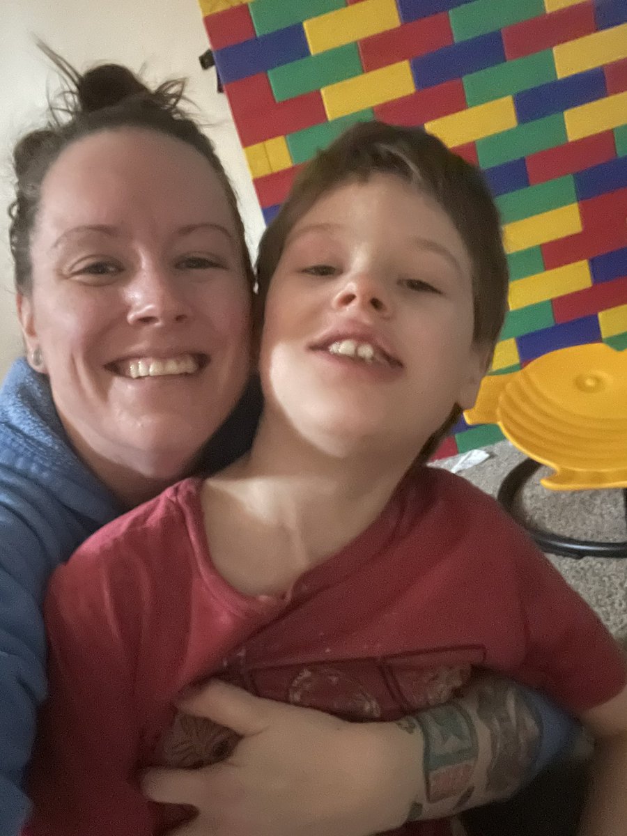 LAtweets22's tweet photo. He let me cut his hair yesterday. Took two hours of just using my fingers to hold out chunks of hair and chopping. Lots of breaks and cutting some of my
own hair to show him it’s not scary or painful but we did it! And it’s not half bad 🤯 #thisisautism https://t.co/541vA0q0Cv