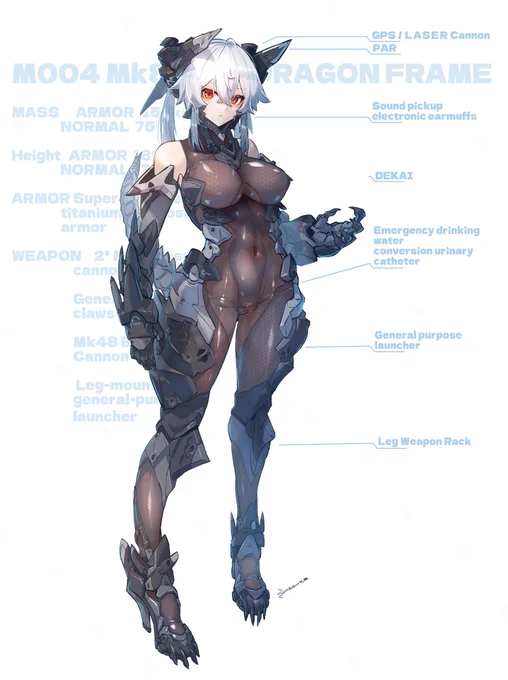 ミリタリーやぴちスー、巨大系のイラストを描いています!メインのうちの子は戦闘用アンドロイドのM004さんです。(イラストのご依頼は下から!)#メカ娘 #うちの子 #ぴっちりスーツ #巨大娘下へつづく⇩ 