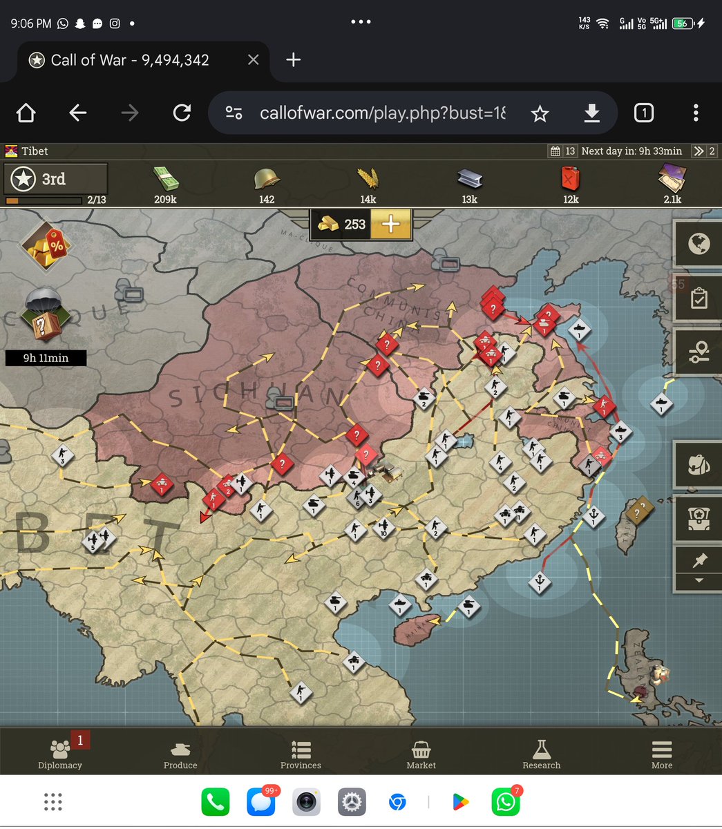 DeepSinghB's tweet photo. #callofwar #realtimestrategy #pvp #STRATEGY #GamingLife #gaming 

One of the best browser based #rts games out there. 

The below images are of a game that lasted over 34 days. I had fun conqueing Asia, starting as Tibet. https://t.co/ukScK5ntB7
