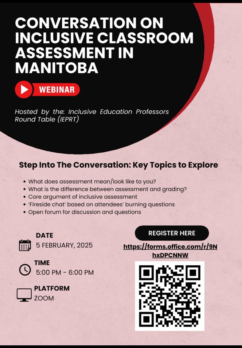 If you are a K-12 teacher who wants to learn more about inclusive assessment, please register and join us for this insightful discussion on February 5th at 5pm - 6pm.