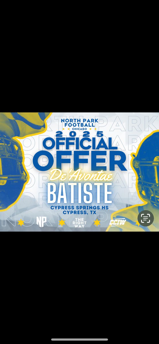 DeavontaeB40's tweet photo. Look at god🙌🏾   Im blessed to receive an offer from North Park University @CSHSPanthersFB @RecruitingCSHS @coachbrown_D @CoachOFagan https://t.co/yC4K0ZQyJq