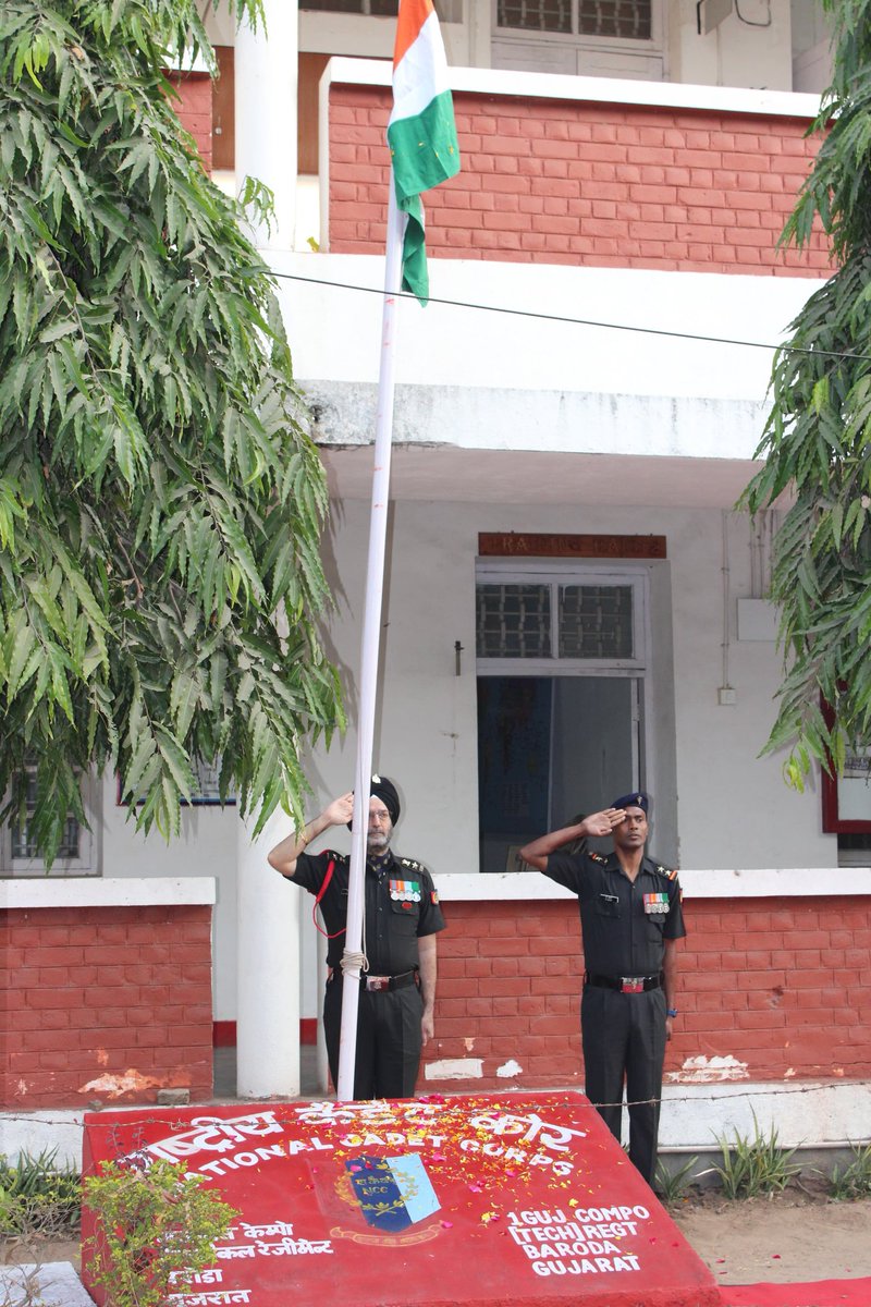 1gctrncc's tweet photo. #76thRepublicDayBharat
The 76th Republic Day was observed with immense enthusiasm and patriotic fervor, reflecting the spirit of unity and nationalism, as celebrated by the Officers, PI staff, and Cadets of 1GCTR NCC Vadodara. https://t.co/cHR1Y01GuS