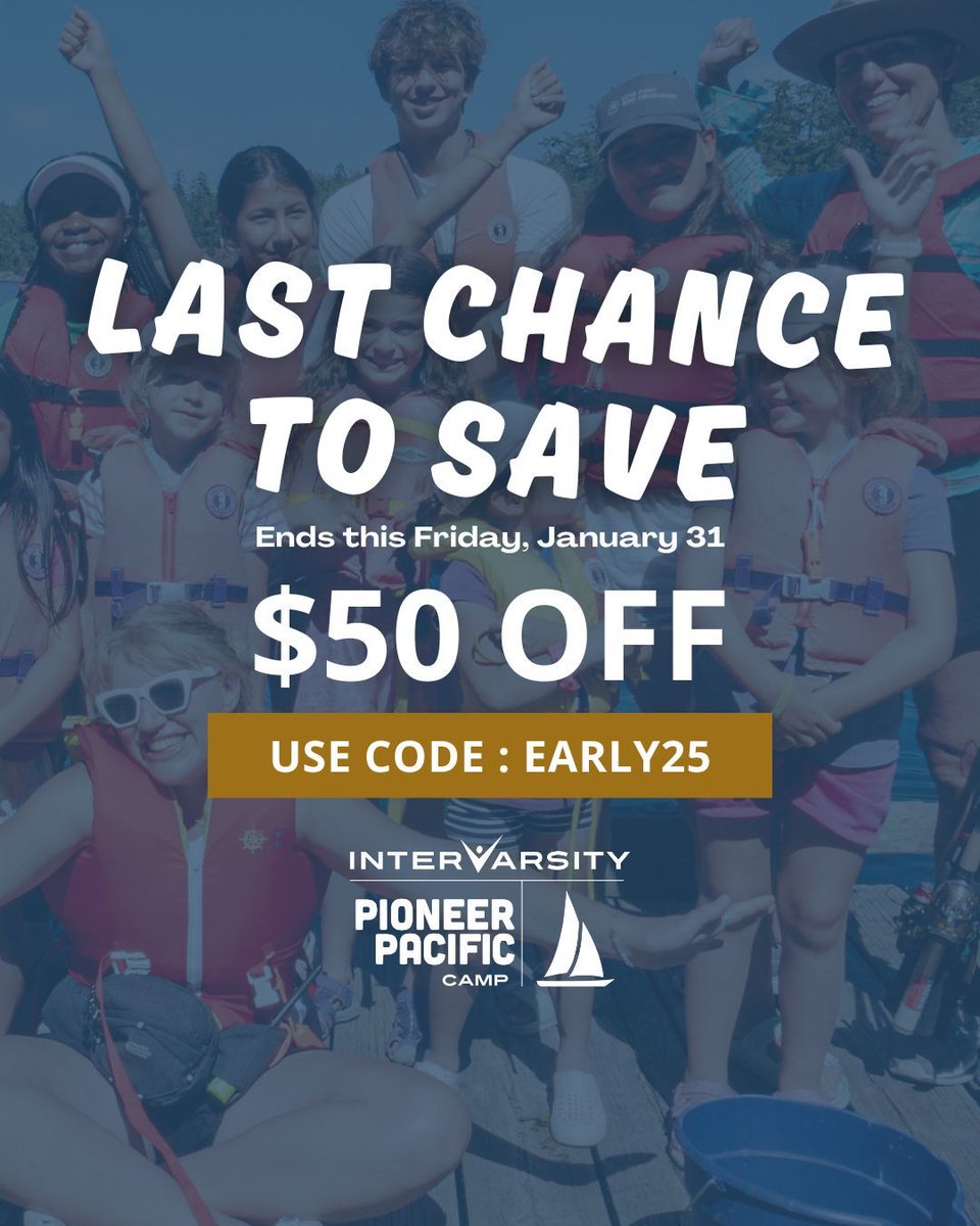 PPC_ivcf's tweet image. Waaiit.. you only have a few days left to use our code EARLY25 to save $$$ on summer registration!!! 🤯What are you waiting for?🤯Register for your camps at pioneercamppacific.ca