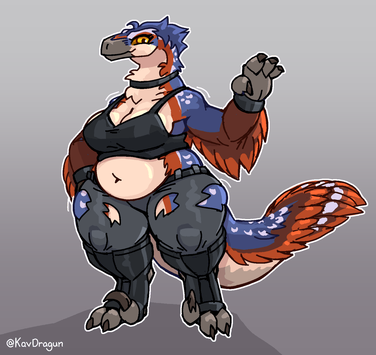KavDragun's tweet photo. ~[Monthly P reward for Bobbers , art by me]~  
Big soft raptor! https://t.co/Y5KPj76EIz