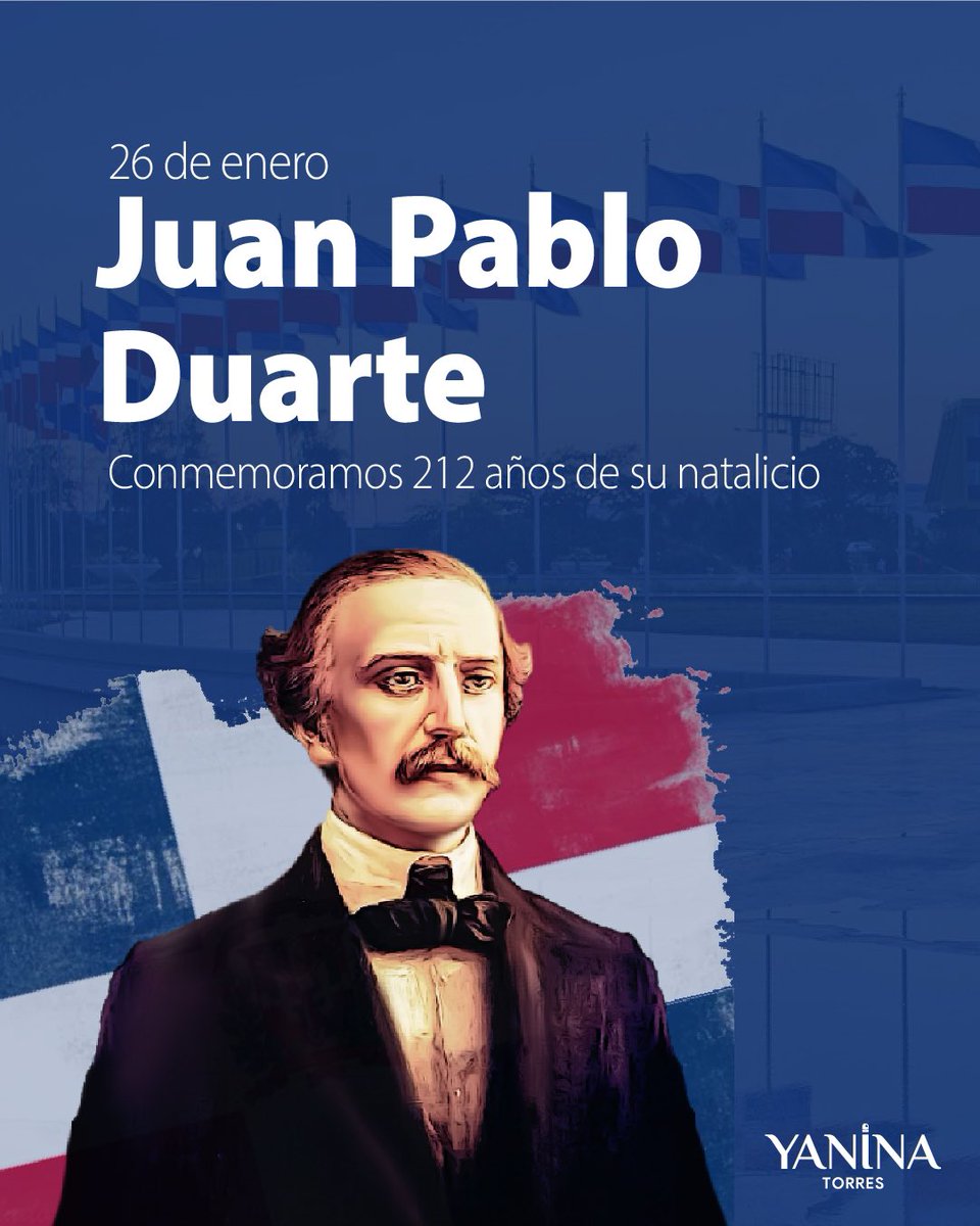 Hoy honramos a Juan Pablo Duarte, el gran visionario de nuestra independencia. 🇩🇴

Su legado nos inspira a seguir llevando con orgullo nuestra dominicanidad. ¡Que viva la Patria!

#JuanPabloDuarte #OrgulloDominicano #ConsuladoDominicanoEnNewOrleans #YaninaTorres