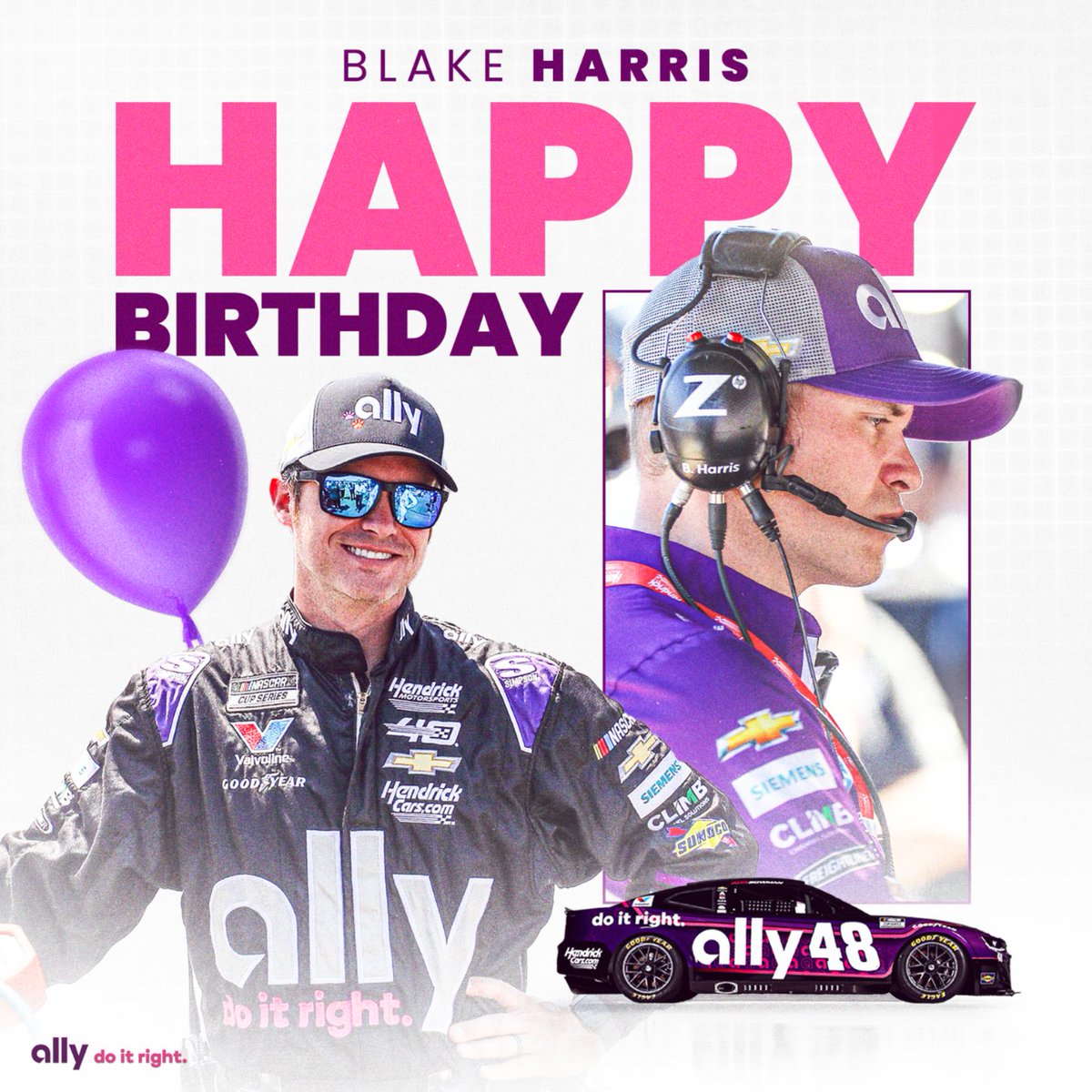 #AllyNation, join us in wishing <a href="/dblakeharris/">Blake Harris</a> a happy birthday as he prepares to lead us on track in just one week.😊💜