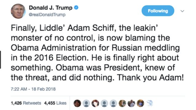 battleofever's tweet photo. #Schiff should not be pardoned.
#CrimesAgainstChildren
#LiddleAdam
#Treason
#RussiaGate https://t.co/KQKFcYg7gr