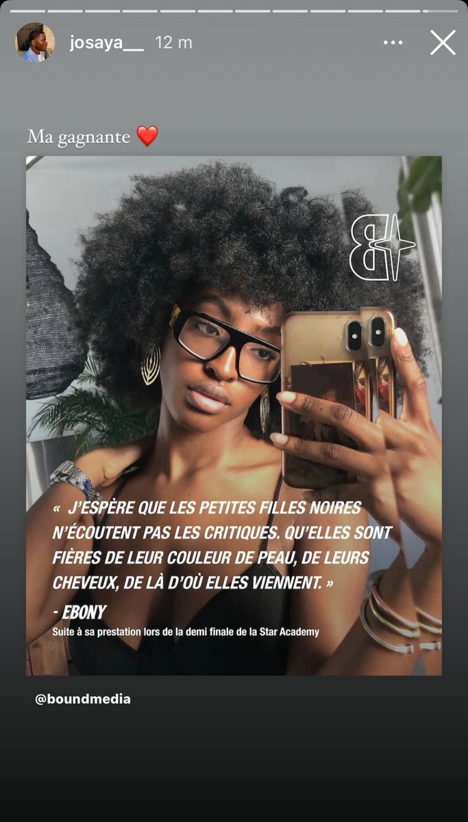Vitaliiieee's tweet photo. Quand je vous parle du cousin de Franck. Vraiment lui là c’est une pépite👌🏽❤️ il a supporté Ebony du debut à la fin. Il a passé son temps à faire des appels de votes à la saucer à chaque fois. Non c’est un vrai ce mec j’ai juré👌🏽 
#staracademy https://t.co/u11gzzBLXx