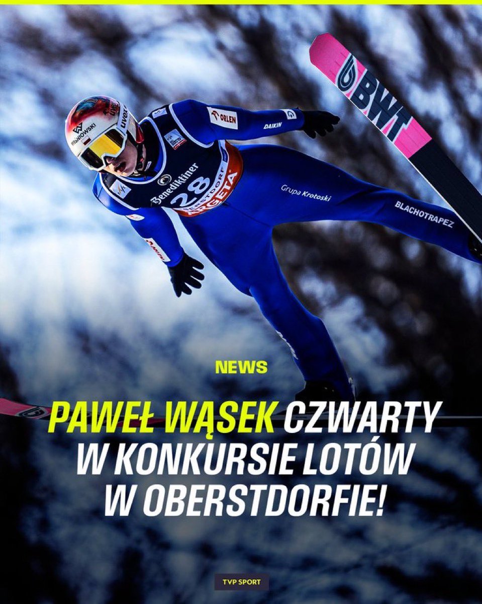 MichalskiLukasz's tweet photo. Paweł Wąsek dwukrotnie bił rekord życiowy i zaliczył najlepszy w karierze występ w konkursie w lotach i w tym sezonie ⛷️👌🇵🇱#Wasek #skijumpingfamily #skijumping #ski #Polska   https://t.co/BnWDN8WzXL https://t.co/nZxnYA6Trq