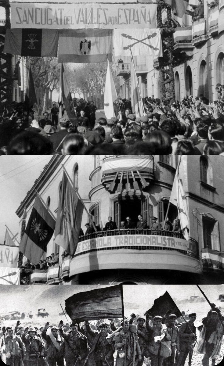 MarcosSQGAT's tweet photo. Hoy es 26 de Enero mi cumpleaños…. y también hoy hace 86 años del día de la liberación de Sant Cugat.
Así recibían los vecinos de Sqgat a las tropas Franquistas… (memoria histórica)
Gloria a Dios. https://t.co/hTfi2DcmVL