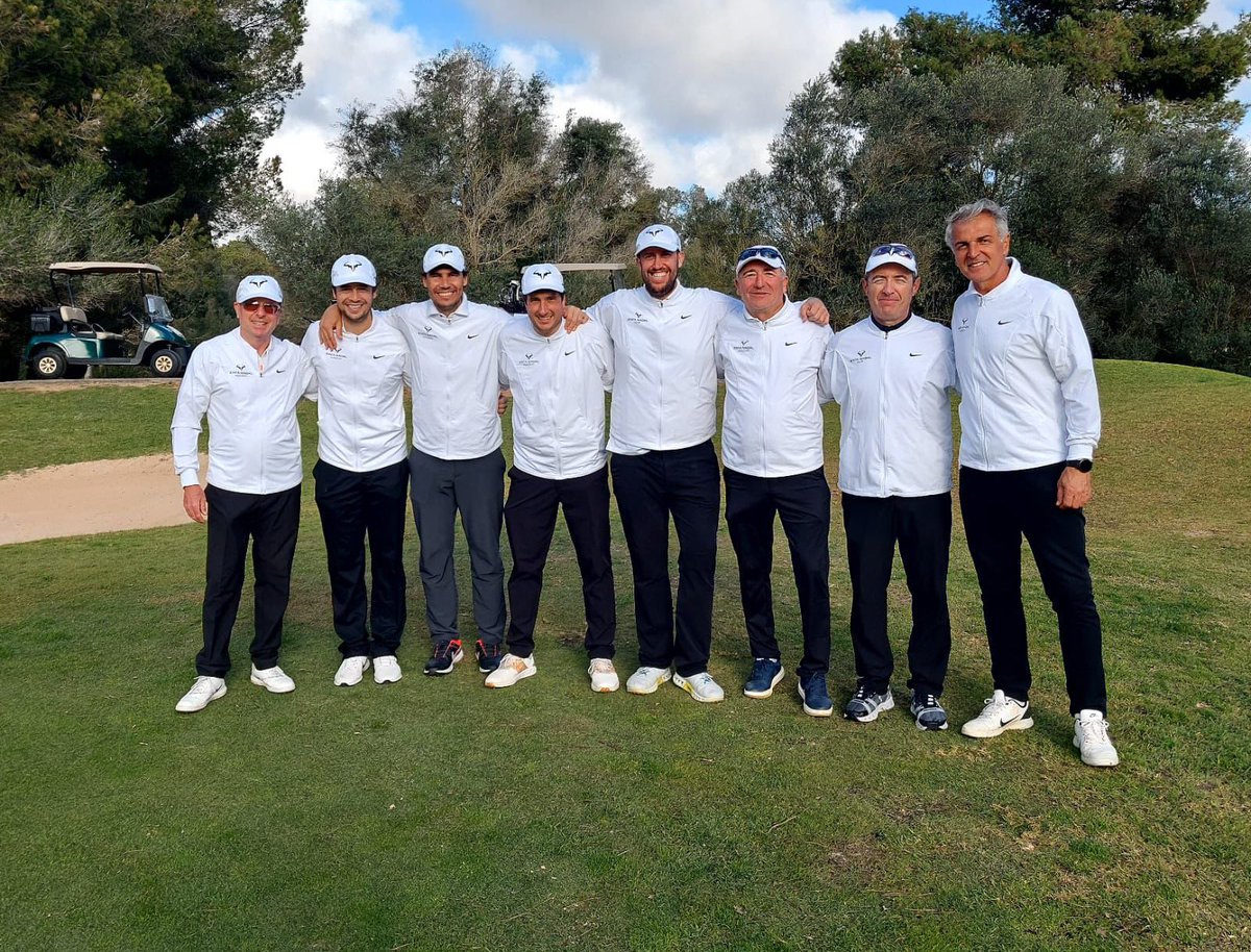 RafaelNadal's tweet photo. I had so much fun playing 🏌🏼‍♂️this weekend with the @rnadalacademy team 😃💪🏼

📸⛳️ @FBalearGolf https://t.co/sCDD2wU4yN