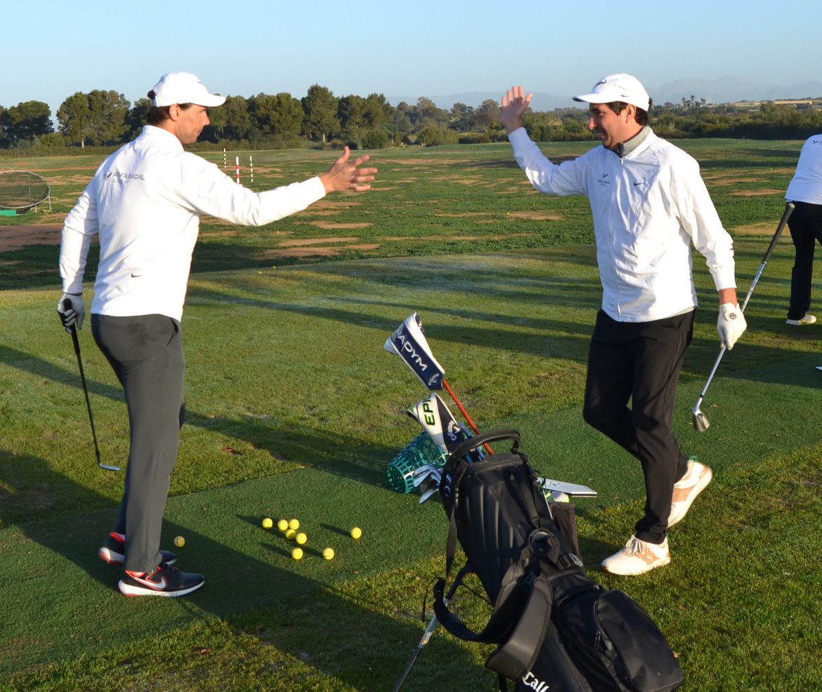 RafaelNadal's tweet photo. I had so much fun playing 🏌🏼‍♂️this weekend with the @rnadalacademy team 😃💪🏼

📸⛳️ @FBalearGolf https://t.co/sCDD2wU4yN