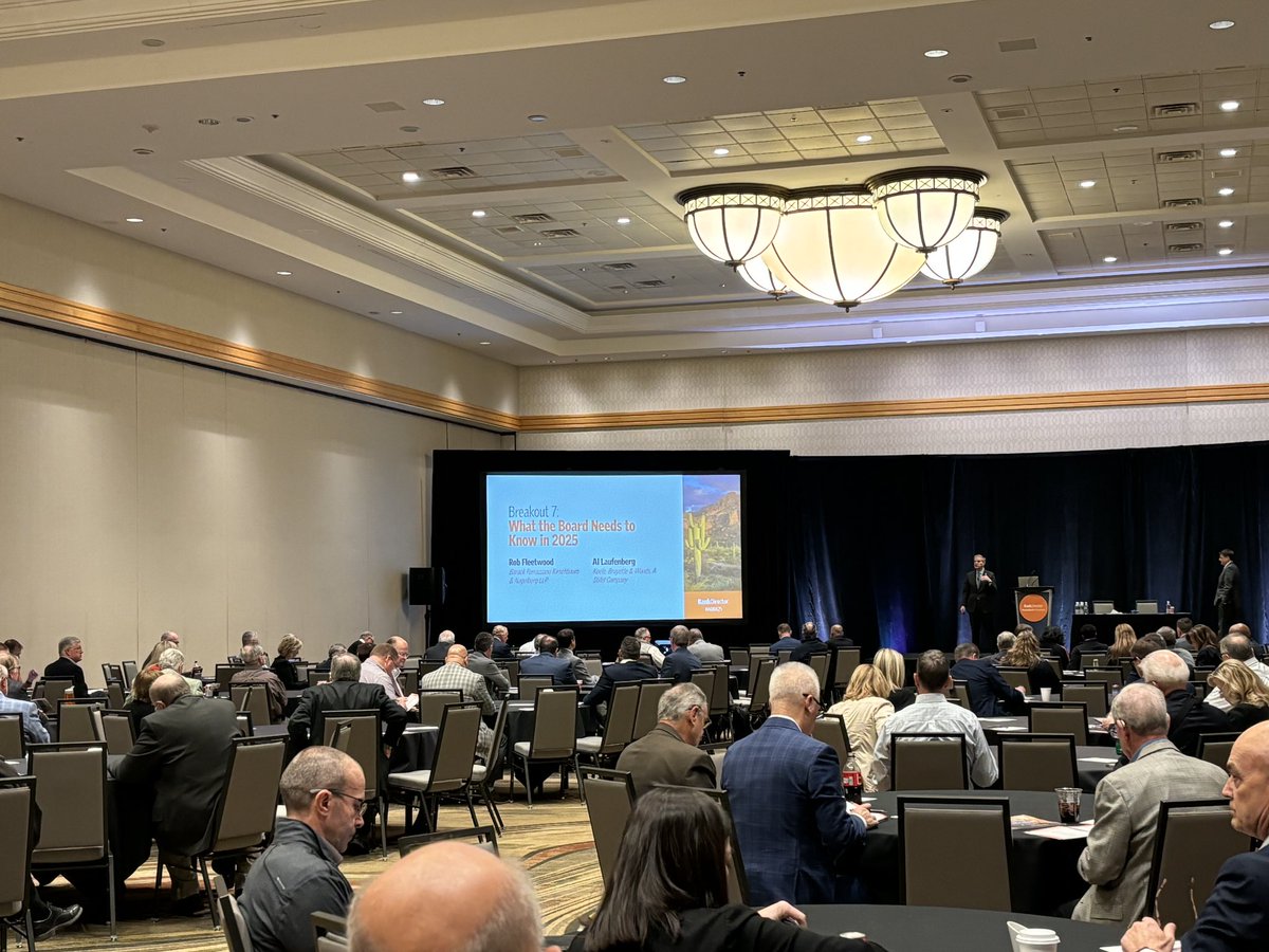 BankDirector's tweet photo. @KBWfinthink's Al Laufenberg &amp; BFKN’s Rob Fleetwood  provide practical insight into what #CEOs &amp; #directors need to know in 2025 &amp; beyond during this breakout. #AOBA25 https://t.co/wsM8ugL2Xk