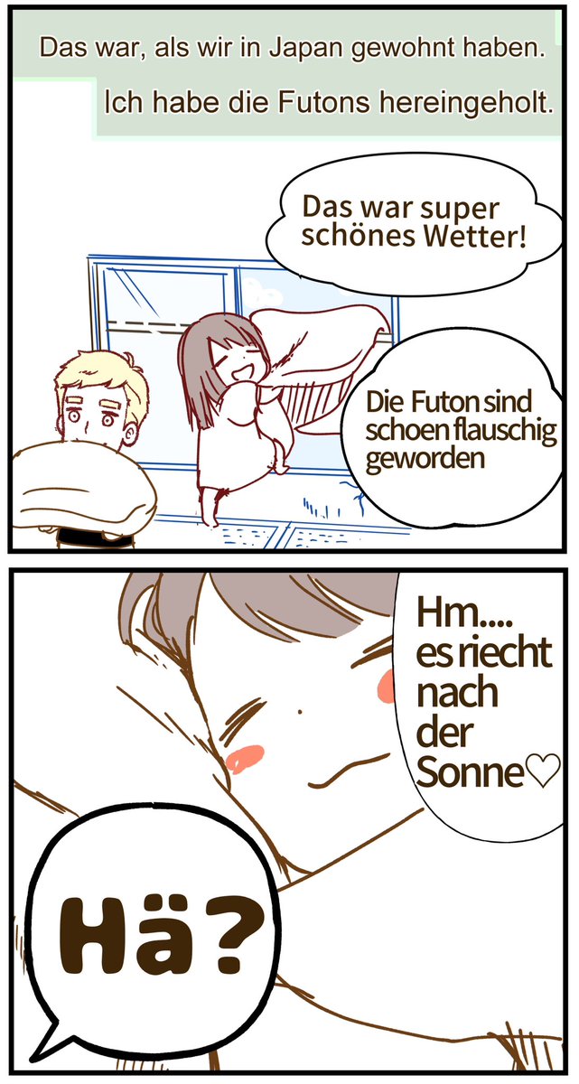 HiraraNatsume's tweet photo. In japanischen Häusern gibt es oft einen Balkon, und da es auch viele Sonnentage gibt, hängen die Japaner ihre Futons häufig auf dem Balkon zum Trocknen auf.🥰🌞
#manga #lifeinjapan #lebeninjapan #japaner #japanerin #internationalmarriage #internationalebeziehung https://t.co/LEehHBgBkZ